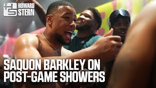 Saquon Barkley and Howard Stern Joke About Post-Game Showers