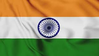 India Flag Waving Animation / free 4k stock footage / 3-min loop