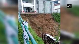 Watch: Heavy downpour triggers landslide in Mussoorie