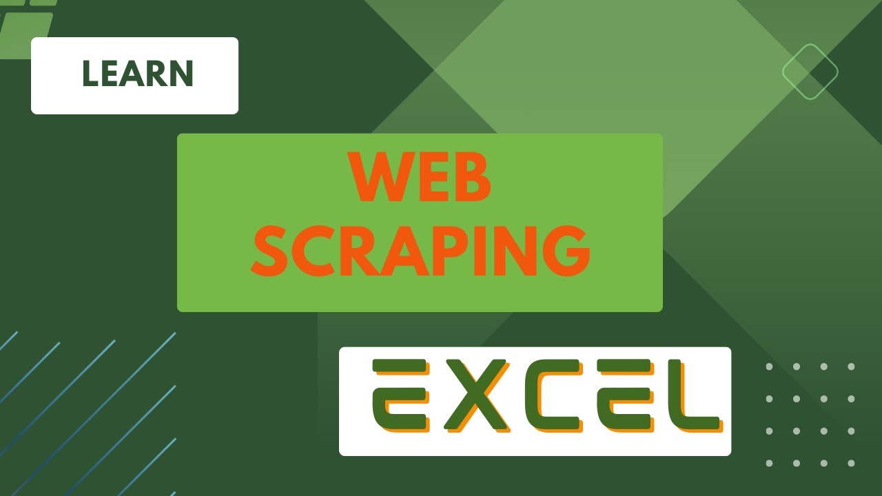 Web Scraping In Excel Youtube