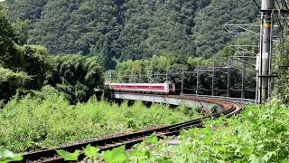 381系やくも号　備中川面～方谷間　高梁川橋梁通過