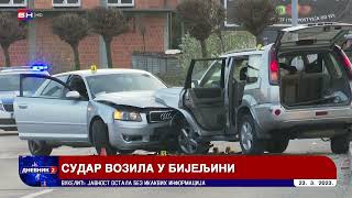 Terenac i automobil marke “audi” sudarili su se u Bijeljini (BN TV 2023) HD