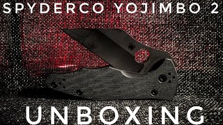 Murdered Out Made In The U.S.A. Spyderco Yojimbo 2 Unboxing and 1st Impressions