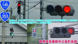 【信号機】群馬県吾妻郡中之条町長岡 オール小糸D型ブツブツレンズ300㎜・日信セパから日信低コスト250㎜に更新