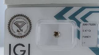 Round Diamond Natural Fancy Brown 0.47 Carat I1