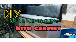 DIY BENCH CHAIR SOFA WITH CABINET