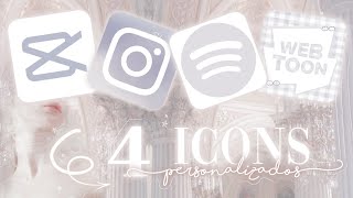 ꒰♡˃̶̤́: 4 Formas de personalizar tus icons | Tutorial ˎˊ-