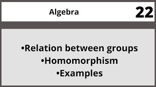Homomorphism Algebra in Hindi Urdu MTH376 LECTURE 22