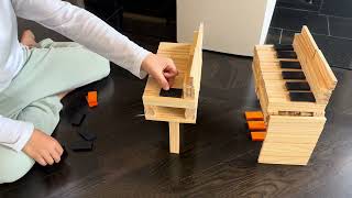 Making Piano with wooden planks (Keva, KAPLA)