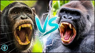 GORILLA VS CHIMPANZEE ─ Who's the King of Apes?