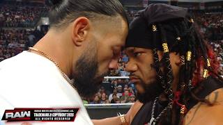 Roman Reigns and Jacob Fatu Tribal Combat contract signing WWE RAW 5/25/26