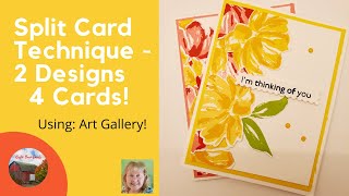 Split Card Technique! 2 cards from one card base!