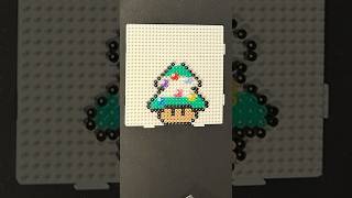 Super Mario mushroom|pixel art|perler beads|oddly satisfying|#shorts #holidayswithyoutube