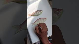 realistic fish#youtube #viral #painting #acrylicpainting #pencil #shorts