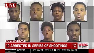 10 arrested in series of shootings in Tuscaloosa County