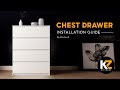 [Version 2] KitchenZ | Installation Guide | HomeZ 3FT Chest Drawer with 4 Layer Drawer Storage 7001