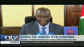 Hofu ya COVID-19: Serekali yasema Wachina wakohuru kuingia na kutoka Kenya