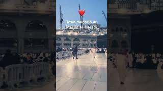 Azan e maghrib at Masjid al-Haram #ramadan #masjidalharam id