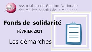 Demande Fonds de Solidarité - FEVRIER 2021