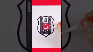 Kolay Beşiktaş Amblem Boyama Videosu, Beşiktaş Arması Nasıl Boyanır, #boyama #beşiktaş #nasılboyanır