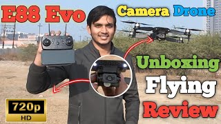 E88 Evo Brushless Camera Drone Unboxing, Flying,Review \u0026 Camera Test