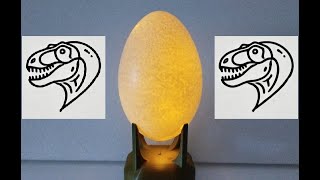 LED dino EGG - Jurassic park - ostrich egg - Bambulab 3D print - lamp - decoration - pštrosí vejce