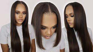 This Wig Is A Lifesaver! V part Yaki Straight hair | Nadula Hair