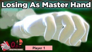What Will Happen When You Lose The Game While Playing As Master Hand in Super Smash Bros Ultimate?