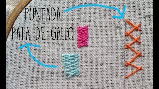 PUNTADA PATA DE GALLO- TUTORIAL - PASO A PASO