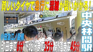 【小田急混雑シリーズ】★貧しいダイヤで急行に混雑が襲い掛かる★　小田急江ノ島線『中央林間駅』神奈川県大和市