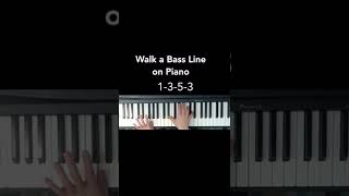 Walk a bass line on piano - easy jazz piano lesson!