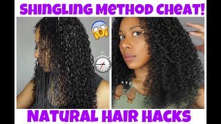 Shingling Method Cheat For Defined Curls L Natural Hair Hacks Ft