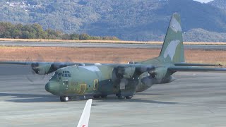 岡山空港で自衛隊が輸送機の離着陸訓練　岡山空港での自衛隊演習は今回が初