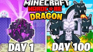 I Survived 100 Days as an ENDER DRAGON in HARDCORE MINECRAFT!