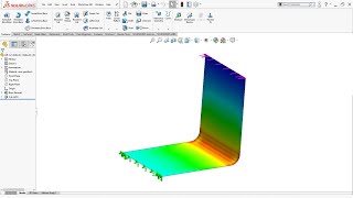 Solidworks Simulation tutorial | Sheet Metal Analysis