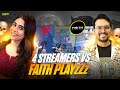 🔱 4 Streamers Vs Faith | Conqueror Done | 1v4 Clutches In Conqueror Lobbies #bgmi #bmps #faithplayz