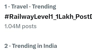 RAILWAY GROUP -D 1 LAKH VACANCY दो, 1.6 Million Tweets 🔥🙏 अभी भी समय है #groupd #groupd2025