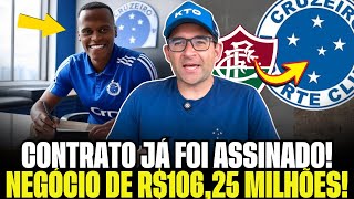 BOMBA! FLUMINENSE TOPA FECHAR NEGÓCIO DE R$106,25 MILHÕES POR CAMISA 10! NOTÍCIAS DO CRUZEIRO