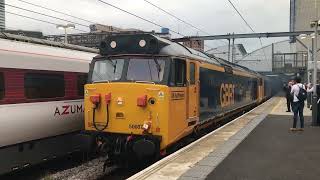 50007 and 50049 - Hadrian Hoovers Railtour at Leeds - 23 July 2022