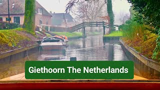 Giethoorn The Netherlands - from Boat - During Winter -  #giethoorn #netherlands