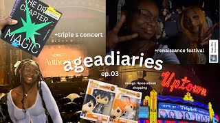 ageadiaries ep.03 🌷| triple s concert, renaissance festival, manga + album shopping