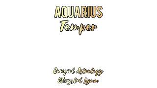Astrology 101 Aquarius Temper