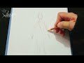 تعلم رسم فستان خطوة بخطوة للمبتدئين how to draw a dress drawing tutorial fashion illustration