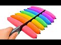 Satisfying Video | How To Make Rainbow Banana from Kinetic Sand Cutting ASMR | Zic Zic