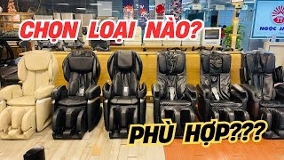 Chọn loại ghế massage nào cho phù hợp? Lưu ý quan trọng khi mua