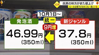 “庶民の味方”第3のビールも…『値上げの10月』酒税法改正で何がどう変わる？ビールは引き下げ