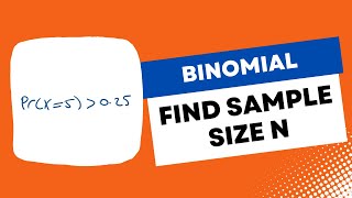 Finding The Sample Size N Using Binomial Distribution Formula | Maths Methods