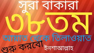 সুরা বাকারার ৩৮ তম আয়াত থেকে তিলাওয়াত শুরু # পবিত্র কুরআন শরীফ তেলাওয়াত করুন #কুরআন_তিলাওয়াত #