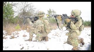 U.S. Soldiers assigned to Bull Troop, 1/2 CR STX lanes