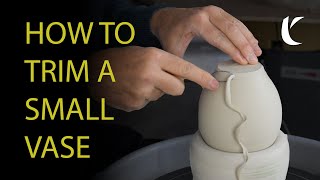 How to trim a small vase on a pottery wheel